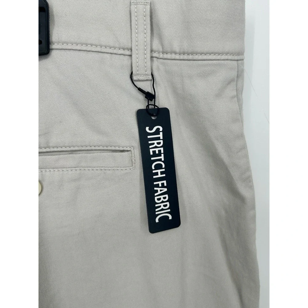 NEW Roundtree & Yorke Big Man Classic Fit Flat Front Shorts Beige Size 52
